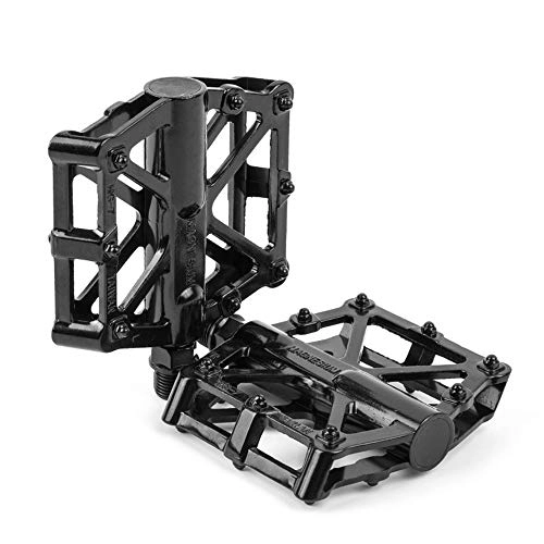 Mountain Bike Pedal : Luqifei Bicycle Pedal Mountain Bike Pedal Lightweight Aluminium Alloy Pedals for MTB Road Bicycle Non-Slip Durable High-Strength Non-Slip (Size : PD-817 Black)