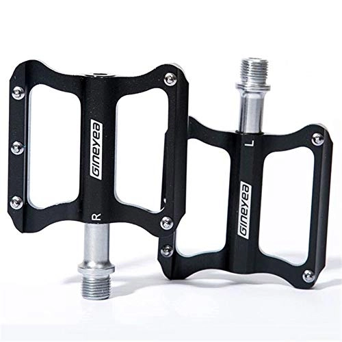 Mountain Bike Pedal : LWLEI Ultralight Mountain Bike Pedals, 9 / 16 Bicycle Bearing Pedals Non-Slip Bikes Platform For Road BMX MTB Bicycles (Color : Black)