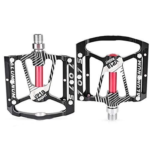 Mountain Bike Pedal : Memea Mountain Bicycle Pedals Aluminum Antiskid Durable Bicycle Cycling 3 Bearing Pedals for Leisure BMX Road Bike