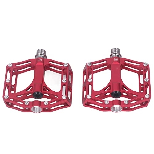 Mountain Bike Pedal : Metal Bike Pedals, High Hardness Alloy Road Bike Pedals Lightweight 1 Pair for BMX Bike for Mountain Bike(Red)