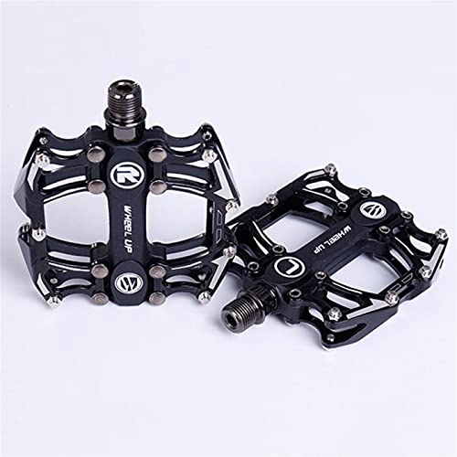 Mountain Bike Pedal : MJJCY density Aluminum Alloy Bicycle Flat Pedal Durable Mountain Road Durable Foot Pedal Non Slip MTB Cycling Parts Bike Accessories Spindle (Color : As shown)