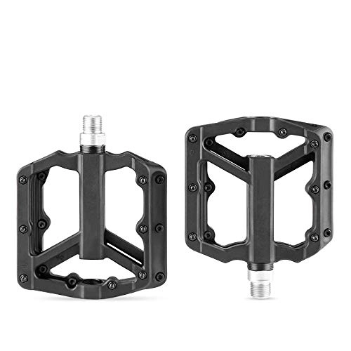 Mountain Bike Pedal : MMFHG Bicycle pedal Ultralight Flat Mtb Pedals Nylon Bicycle Pedal Mountain Bike Platform Pedals 3 Sealed Bearings Cycling Pedals For Bicycle