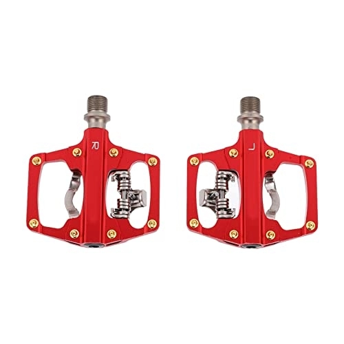 Mountain Bike Pedal : Mountain Bike Pedal, Anti Scratch Multi Use Dual Platform Bike Pedals for Cycling(Red (boxed))