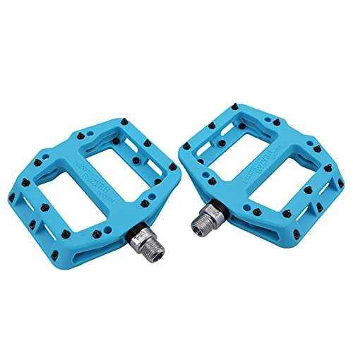 Mountain Bike Pedal : Mountain Bike Pedal Bicycle Platform Flat Pedal Ultralight MTB BMX Bicycle Cycling Road Bike Hybrid Pedals for 9 / 16 inch / 1 Pair(1-blue 13.8cmx10.1cm)