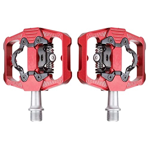 Mountain Bike Pedal : Mountain Bike Pedals Aluminum Alloy 3 Sealed Bearing SPD Platform Pedals Bicycle Accessories 1Pair Red for Outdoor Sports