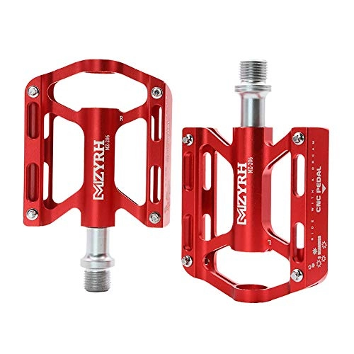 Mountain Bike Pedal : Mountain Bike Pedals Bike Peddles Bike Accessories Bicycle Accessories Bike Pedal Flat Pedals Cycling Accessories Road Bike Pedals Bicycle Pedals red, free size
