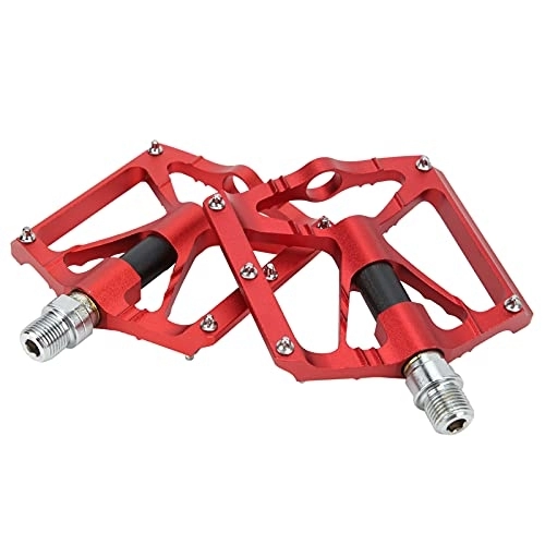 Mountain Bike Pedal : Mountain bike pedals, bike platform, flat pedals, professional outdoor design for mountain bike(red)