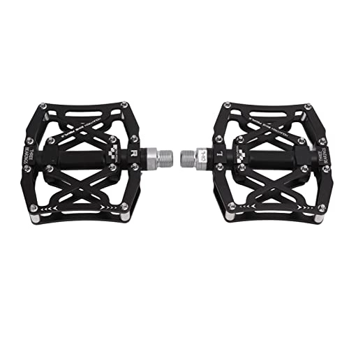 Mountain Bike Pedal : Mountain Bike Pedals, Fluent Bearings Hollow Bicycle Pedals CNC Machining for 9 / 16inch Spindle