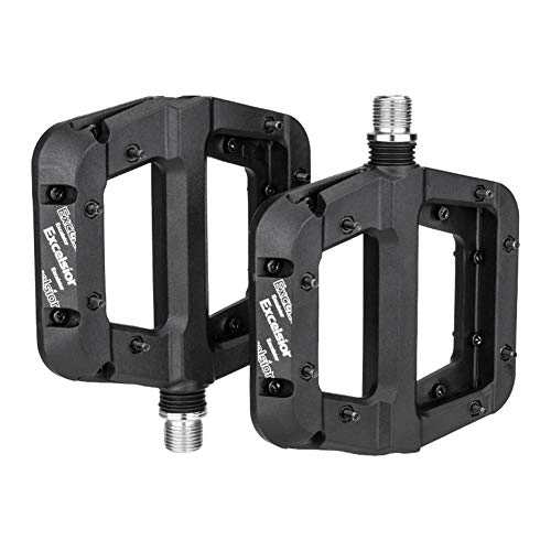 Mountain Bike Pedal : Mountain Bike Pedals, Nylon Fiber Antiskid Durable Bicycle Cycling Pedals Ultra Strong MTB BMX Bicycle Cycling Wide Platform Pedals For BMX MTB Road Bicycle 9 / 16