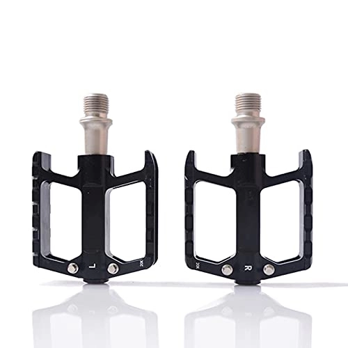 Mountain Bike Pedal : Mountain Bike Pedals Road Bicycle Pedal Accessories With Lightweight Aluminum Alloy Bearing (Color : Noir, Size : 10.5x7cm)