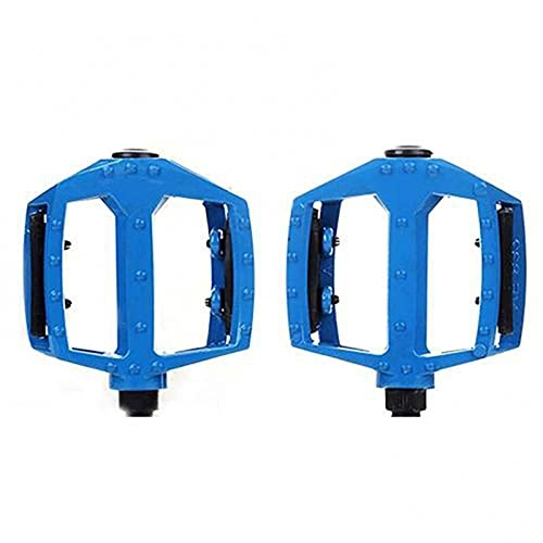 Mountain Bike Pedal : MPGIO Mountain Bike Pedal1 Pair Aluminum Alloy Anti-Slip Bicycle Pedal with Reflective Strips Bike Parts(Color:Blue)