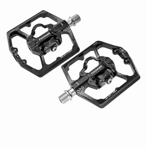 Mountain Bike Pedal : MTB Mountain Bike SPD Self-locking Pedals Bicycle Locking Pedal Aluminum Alloy Bearing Locking Pedal Cycling Accessories (Color : #1)