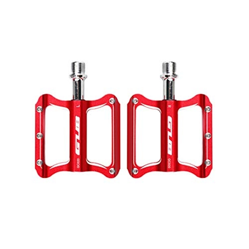 Mountain Bike Pedal : MUZIWENJU Bicycle Pedals, Aluminum Alloy Mountain Bike Pedals Bearing Universal, Road Bicycle Accessories (Color : Red)