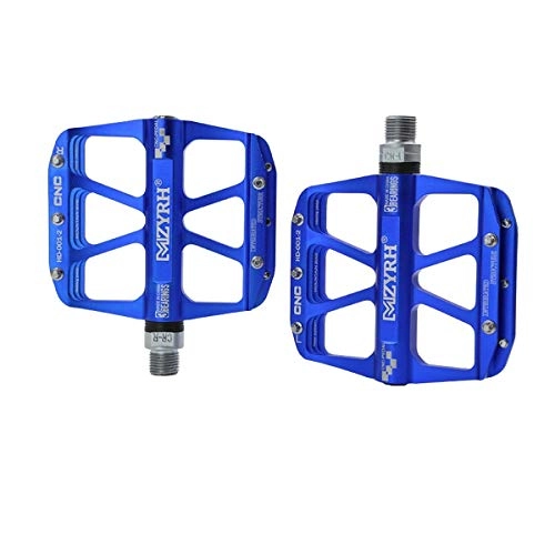 Mountain Bike Pedal : MUZIWENJU Bicycle Pedals / Universal Bicycle Pedals / Aluminum Alloy Non-slip Mountain Bike Pedal Accessories (Color : Blue)