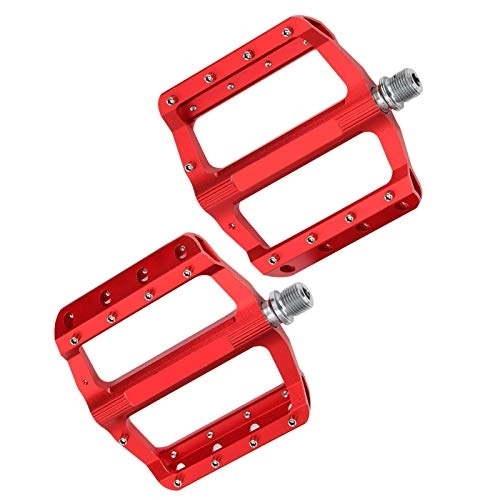Mountain Bike Pedal : NATRUSS Mountain Bike Pedals Bicycle Pedals Safe and Stable Flat Bicycle Pedals Bicycle Flat Pedals for Repair Shop Industry Mountain Bike Road Bike(red)