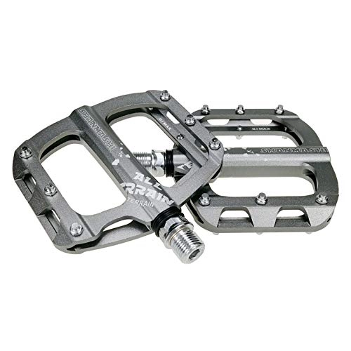 Mountain Bike Pedal : NHP Bicycle pedals, mountain bike flat pedals, comfortable non-slip aluminum alloy pedals