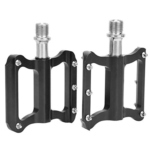 Mountain Bike Pedal : Nikou Bicycle Pedal-Non-Slip Aluminum Alloy Bike Pedal with strong grip and high practicality, safety and environmental protection(Black)