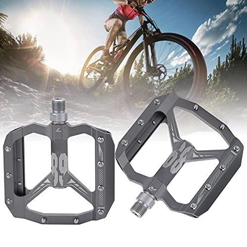 Mountain Bike Pedal : Nofaner Bike Pedals, 2pcs Mountain Cycling Pedals NonSlip Lightweight Bike Flat Pedals Cycling Parts Replacement Accessories(grey)