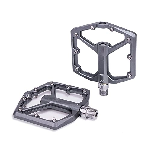 Mountain Bike Pedal : NOPHAT MTB Road Bike Ultra Light Sealed Pedal CNC Bike Parts Alloy Hollow Anti-Slip Bearing Mountain 12mm Axle (Color : JT07 Titanium)