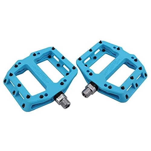 Mountain Bike Pedal : NZKW Bike Pedals, Non-Slip Waterproof Dustproof 3 Sealed Bearings Cycle Platform Flat Pedals, for Mountain Road BMX MTB Fixie Bikes(Blue / 2)