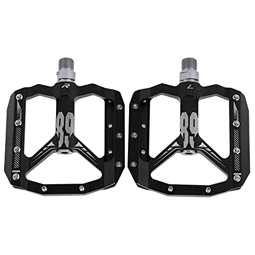 Mountain Bike Pedal : OKAT Bicycle Platform Flat Pedals, Bike Flat Pedals Wide Safe Lightweight DU Bearing 2pcs for Mountain Bike(black)