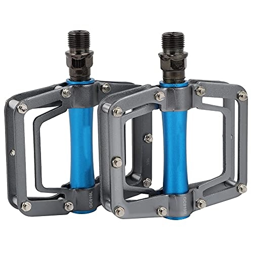 Mountain Bike Pedal : Omabeta Mountain Bicycle Pedal Sets, Lightweight Flat Pedals Durable for Bicycle Pedals(Titanium blue)