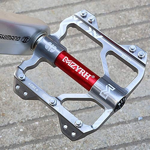 Mountain Bike Pedal : Outdoor sport Bike Bicycle Pedals 3 Sealed Bearings Spindle Universal Cycling Pedals Aluminium Alloy Lightweight Mountain Bike Pedal MTB BMX (Color : 1 Pair Gray Pedals)