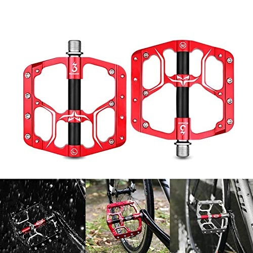 Mountain Bike Pedal : Pawaca Mountain Bike Pedals, Ultra Strong Colorful CNC Machined Aluminum Alloy High-Strength Non-Slip Bicycle Pedals Surface For Road BMX MTB Fixie Bikesflat Bike