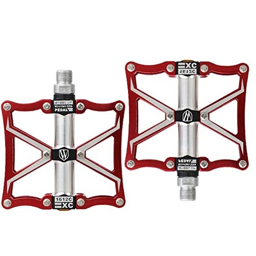 Mountain Bike Pedal : Pedals For Road Bike Bike Pedals Metal Bicycle Pedals Flat Pedals Pedals Mountain Bike Pedals Metal Pedals Fooker Pedals Bike Pedals Pedals For Mountain Bike Mtb Pedals Pedal red, free size