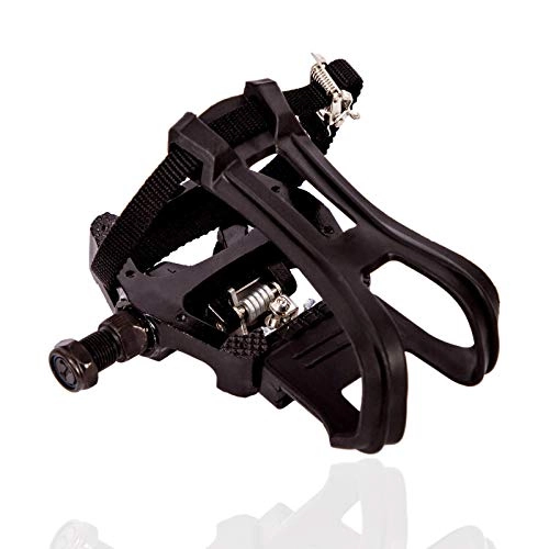 Mountain Bike Pedal : Pedals Hybrid Pedal Clips Straps Suitable Indoor Exercise Long Spindle Nut
