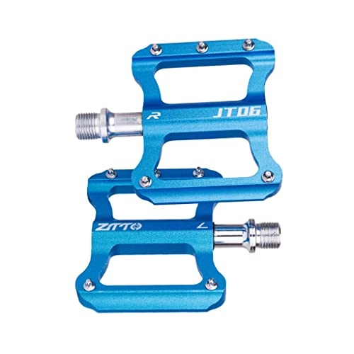 Mountain Bike Pedal : Perfeclan 9 / 16" Bike Flat Pedals, Lightweight Mountain Road Bicycle Platform Pedals DU Sealed Bearing Non-Slip BMX MTB Mountain Road Bicycle Pedals - Blue