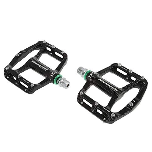 Mountain Bike Pedal : QSCTYG Bike Pedals Bicycle Pedals Road Mountain Bike Pedals Ultralight MTB Bicycle Magnesium CNC Alloy Bike Pedals Cycling Foot Rest bicycle pedal (Color : Black)