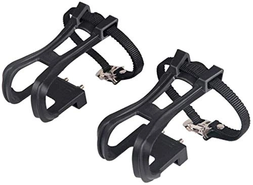 Mountain Bike Pedal : RENFEIYUAN 2Pcs Sturdy Nylon Mountain Bike Cycling Bicycle Pedal Toe Clip Strap Belts Clips, Bike Skewers, Quick Release Lever Bicycle Hubs, MTB parts cycle pedals