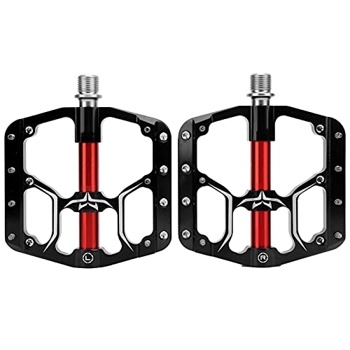 Mountain Bike Pedal : RiToEasysports 1 Pair Bike Pedal, Aluminum Alloy 3 Bearing Platform Mountain Bicycle Pedals for Mountain Road Bicycle BMX Bicycles And Spare Parts