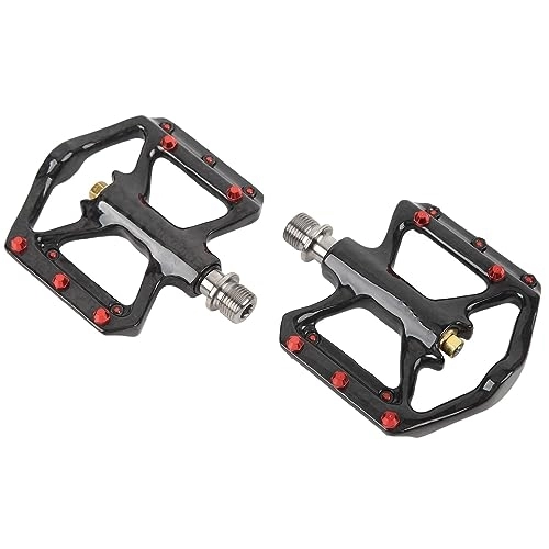 Mountain Bike Pedal : RiToEasysports 1 Pair Bike Pedals Bicycle Carbon Fiber Pedals, with Non Slip Pin Shaft for Folding Bike Mountain Bike Road Bike