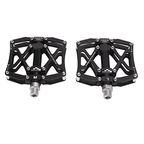 Mountain Bike Pedal : RiToEasysports Bicycle Pedals Aluminum Alloy Hollow Design Bike Pedals for 9 / 16inch Spindle for Mountain Road Bike Bicycle And Spare Parts