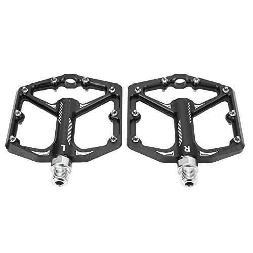 Mountain Bike Pedal : RiToEasysports Bike Pedals, Aluminum Alloy Antiskid Mountain Bike Pedals Universal Footboard Bicycle Pedal Bike Accessories(Black) Bicycle And Spare Parts