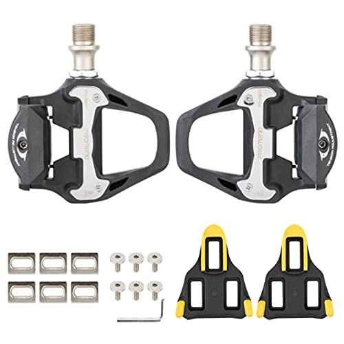 Mountain Bike Pedal : Road Bike Pedal Cleat Set, Self-Locking Nylon Lock Pedal With Cleats, Lightweight Pedal Riding Equipment, Compatible With Mountain, Travel, Road and Hiking Bicycles