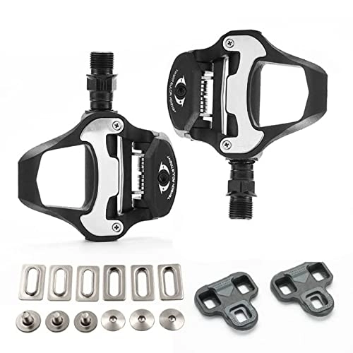 Mountain Bike Pedal : Road Bike Pedals, Spd Pedals, Self‑Locking Pedals with Cleats, Cycling Pedals Cleat for SPDCleats System Shoes, Indoor Outdoor Cycling & Road Bike Bicycle Cleat Set