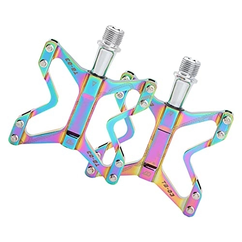 Mountain Bike Pedal : Ruilonghai Bicycle Pedal Set, Aluminum Alloy MTB Pedals, Mountain Bike Pedal With 8 Stainless Steel Durable Skid-Proof Cleats