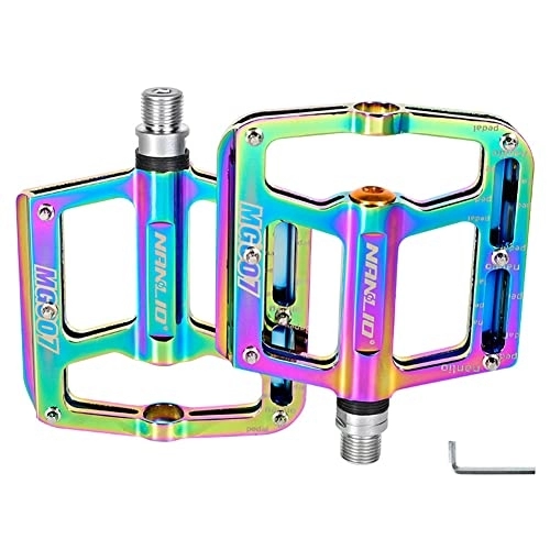 Mountain Bike Pedal : SaiDeng 1 Pair Bicycle Pedal, Ultra-light Aluminum Alloy Non-slip Steel Bearing Mountain Road Bike Pedals for Mountain Bike BMX MTB Cycling Road Bicycle Color