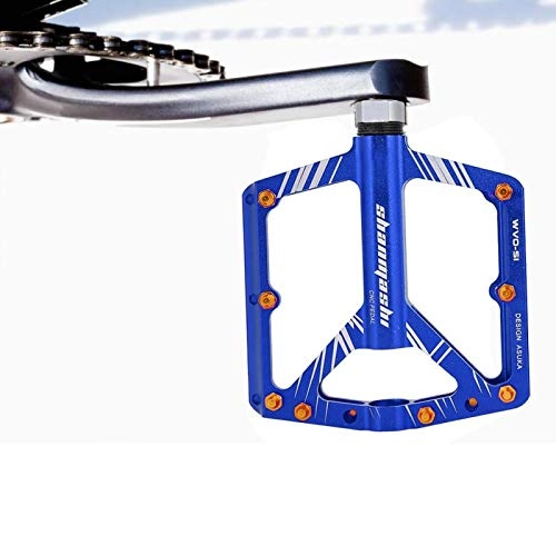 Mountain Bike Pedal : SALUTUYA Wear-resistant Aluminium Alloy BIKEIN Bicycle Accessories Mountain Road Bike Pedal Exquisite Workmanship Robust, for Trail Riding(blue)