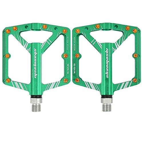 Mountain Bike Pedal : SALUTUYA Wear-resistant Aluminium Alloy BIKEIN Bicycle Accessories Mountain Road Bike Pedal Exquisite Workmanship Robust, for Trail Riding(green)