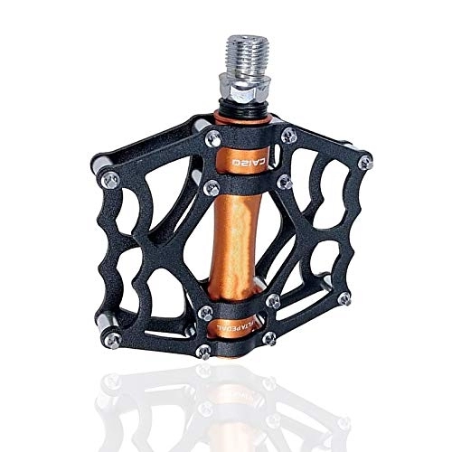 Mountain Bike Pedal : Samine Cross Country Mountain Bike Riding Slip Pedal Bicycle Novel Metal Alloy Material Black Orange