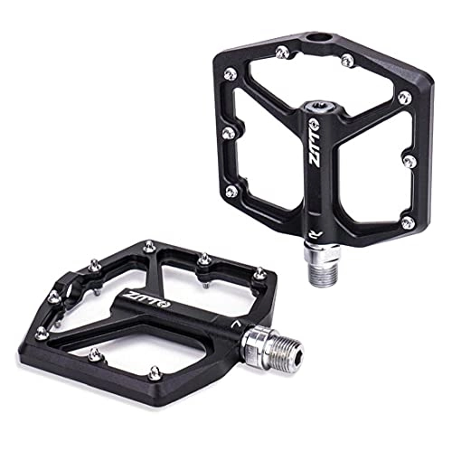 Mountain Bike Pedal : Sanfiyya bicycle pedal non-slip aluminum alloy mountain bike pedal ultra light bearing bicycle pedal black