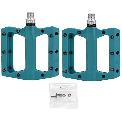 Mountain Bike Pedal : SANON 1 Pair Mountain Bike Pedal Lightweight Bicycle Bearing Pedal with Screws and Screws Cap (blue)