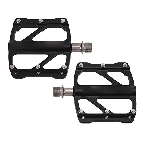 Mountain Bike Pedal : SANON 1Pair Mountain Road Bike Flat Platform Pedals Bicycle Aluminum Ultra Light with 3 Bearings for Replacement
