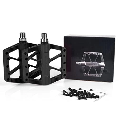 Mountain Bike Pedal : SANON Bike Pedals Lightweight Nylon Pedals Universal Non- Skid Sealed Bearing Pedals for Mountain Bike Road Bike