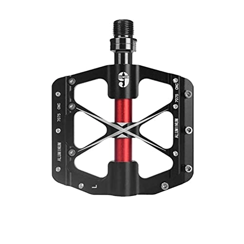 Mountain Bike Pedal : SASKATE Mountain Bike Pedals, 2021 New Sealed Bearing Aluminium Alloy Bicycle Pedals Ultra Strong Colourful, Antiskid 3 Bearing Anodizing Cycling Pedals Flat