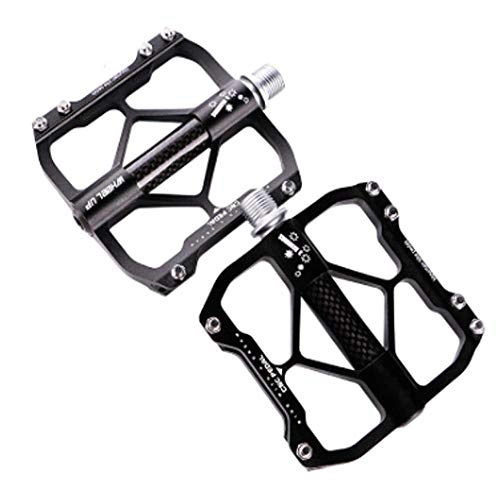 Mountain Bike Pedal : SD Mountain Bike Anti-Skid Pedals, 9 / 16-Inch Thread 3 Palin Bearings CNC Aluminum Alloy, Left And Right Foot Distinction, for Bicycle Road Bike BMX